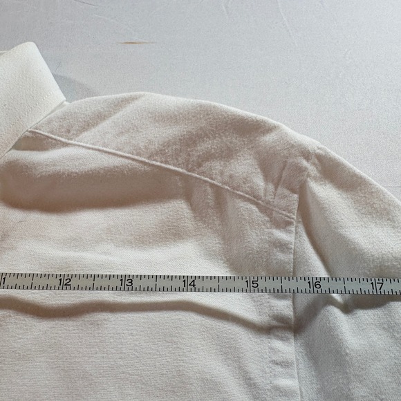 UNTUCKit Mens White Slim Fit Cotton Flannel Button Down Shirt Medium Long Sleeve - Picture 6 of 8